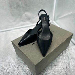 All Saints Mia Slingback Kitten Heel Pumps Black 36